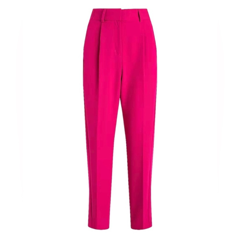 Express Flamingo Pink High Waisted, Pleated Ankle Pants 10R BNWT